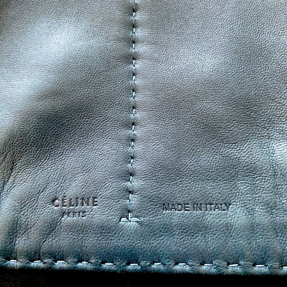 Celine Croissant Pouch Petrol Lambskin Leather Shoulder Bag - Picture 2 of 3